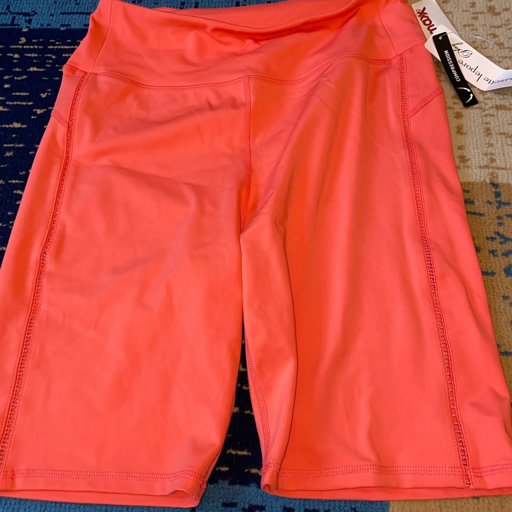 High-Waisted Coral Biker Shorts!